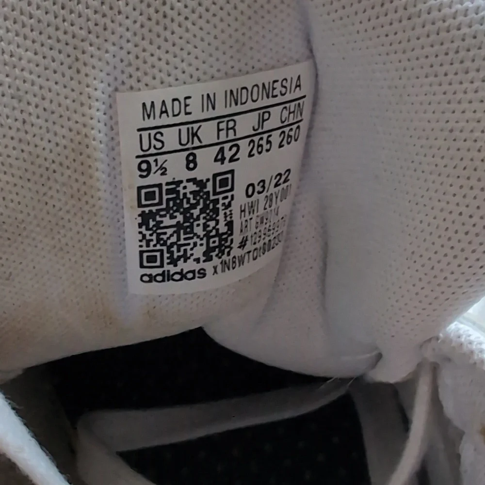 Adidas Classic White and Black Comfort Sneakers - Picture 2 of 5